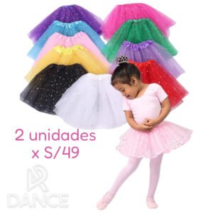 Tutu de dos capas con lentejuelas