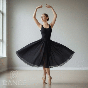 Falda de gaza cerrada larga