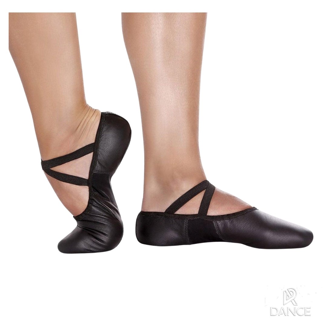 ZAPATILLA MEDIA PUNTA DE CUERO